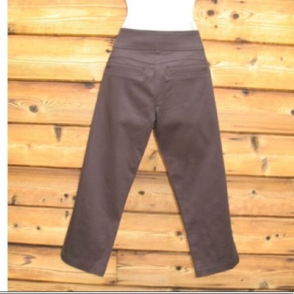 NWT Brown Sateen Cropped Pants - Picture 4 of 7